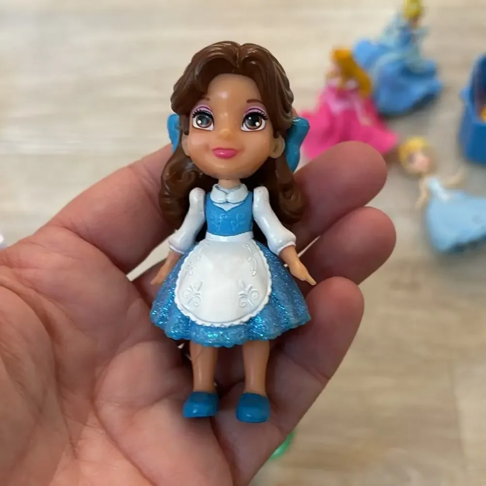 Disney princess bundle of small 3” and smaller Belle sleeping beauty Aurora